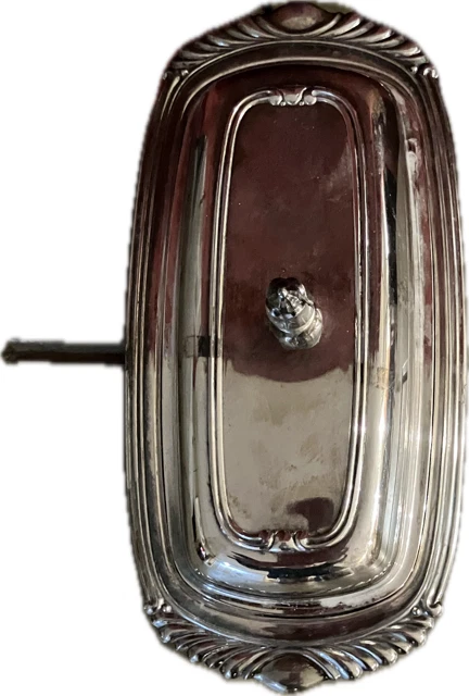 Plato de mantequilla plateado cubierto de platería Oneida de colección Foto 1 de 1