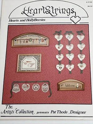 Heartstrings Hearts and Hollyberries Christmas Cross Stitch Pattern - Image 1 of 4