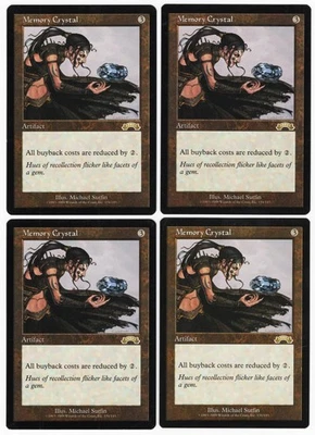 Memory Crystal x4 4x 1998 Exodus PLAYSET Colorless Rare Artifact MTG NM AZ1 - Image 1 of 2