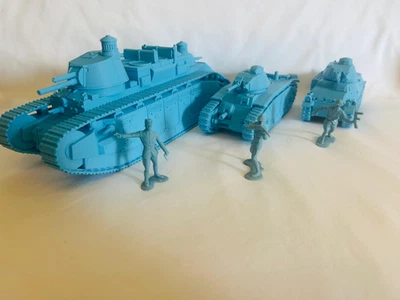WWII (x3) French Vehicle Pack #1: 1/32 Army Men Scale - Image 1 of 4