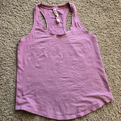 Camiseta sin mangas mujer Lululemon talla 4 espalda cruzada color púrpura Foto 1 de 4