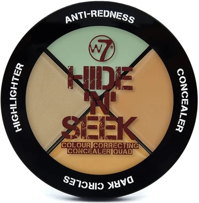 W7 Colour Correcting Concealer Quad Green Anit Red Concealer Dark CIrcles - Image 1 of 3