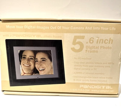 Pandigital 5.6 Inch LCD Digital Photo Frame 128MB PAN80-2  - NEW in Box - Image 1 of 4