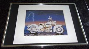 HARLEY DAVIDSON 50TH ANNIVERSARY STURGIS - FRAMED/MATTED 18" x 12.5" - Picture 1 of 6
