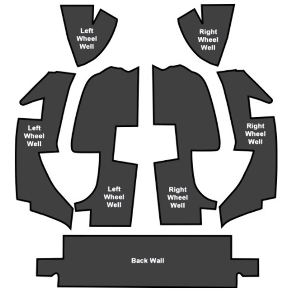 Amortiguador de sonido para Chevrolet Corvette Roadster 1968-1975 troquelado trasero 7 piezas Foto 1 de 4