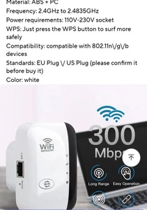 FENVI 300Mbps Wireless Repeater Remote Wifi Extender WiFi Amplier 802.11N. - Afbeelding 1 van 3