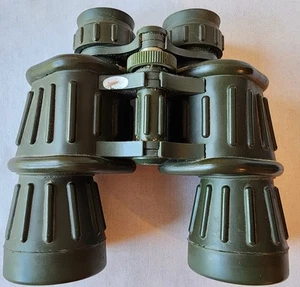 TRAQ 7x50 Dark Green Wide Angle (7.1 Degrees) Binoculars/Field Glasses - Picture 1 of 6