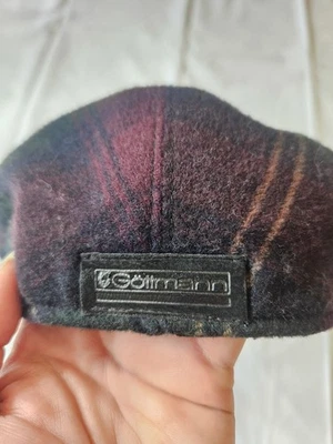 Gottmann Plaid Checkered Wool Men's Flat Cap Brim Hat - Image 1 of 4