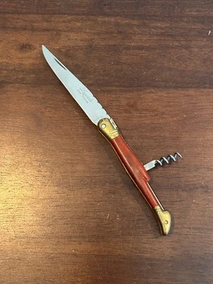 FRANCE LAGUIOLE BEE HORN FOLDING CORKSCREW POCKET KNIFE VINTAGE E067 - Image 1 of 4