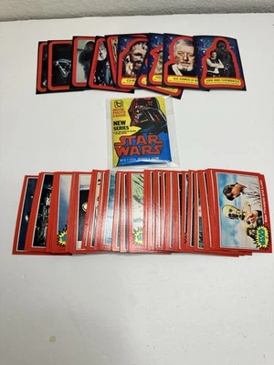 1977 Topps Star Wars Red Border (2nd Series) +Sticker Set + Sealed Wax Pack - Image 1 of 4
