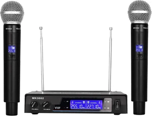 Sistema Di Microfoni Dinamici per Microfono Wireless, Campo Di Funzionamento Da  - Foto 1 di 12