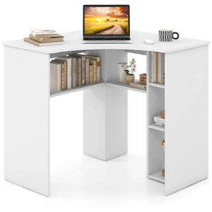 L-förmiger Computertisch mit Ablageregalen verstellbares Regal für Home Office - Bild 1 von 6