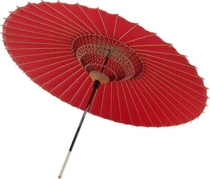 Ombrello di carta giapponese Wagasa rosso impermeabile bambù YAMAMOTOTAKIZAYIKUYA Giappone - Foto 1 di 6