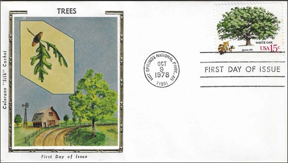 White Oak Acorn Quercus Alba Tree Save & Protect Nature USA Colorano FDC 1978 - Image 1 of 1