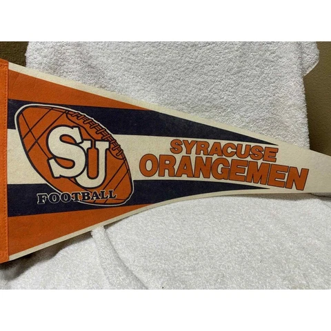 Vintage Syracuse Orange Orangemen University Football Felt Pennant, Rare, Unique Cover