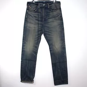 RRL Double RL Herren 34 x 34 Japanese Selvedge Distressed High Slim Jeans NEU K538 - Bild 1 von 10