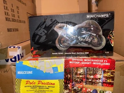 1:12 MINICHAMPS YAMAHA 2008 TEST JEREZ VALENTINO ROSSI NEW SHIP. WORLDWIDE - Immagine 1 di 4