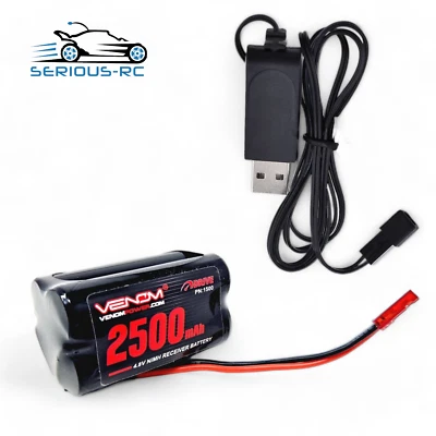 RC Car Receiver Battery Pack 4.8V 2500mAh Rechargeable Battery & USB Charger - Image 1 of 4