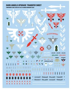 Dark Angels New Upgrade Transfer Sheet 2024 / Transfers / Decals - Warhammer 40K - Picture 1 of 2