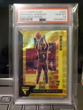 2020-21 Panini Flux #205 ASIA Gold Wave Immanuel Quickley RC PSA 10