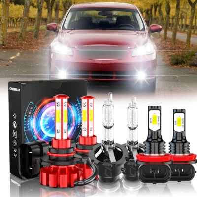 Fit Infiniti M35 2006 - 2010 HID/LED 车头灯 Hi / Lo 光束 + 雾灯泡套件 — 第 1/4 张图片