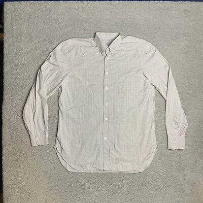 Kiton Green Plaid Long Sleeve Button Down Shirt Mens 16 - Image 1 of 4