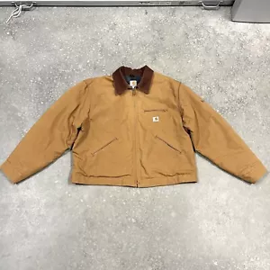 Chaqueta Carhartt Detroit Manta Forrada Para Hombres Talla 2XL J001 BRN Marrón Hecha en EE. UU. ¡Leer! - Imagen 1 de 17