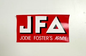 JFA Jody Foster's Army Band Skateboard Punk Original Stickers 1980's RED Color - Picture 1 of 1