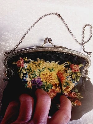 Cartera Pequeña Pequeña Pequeña Pequeña Plata Cisnes Sellos Cierre Bellota MARCO RARO  Foto 1 de 4