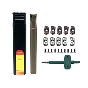 EXN03R C16-16-150 2F Fast Feed Holder Milling Cutter +10PC LNMU0303ZER-MJ insert - Picture 1 of 7