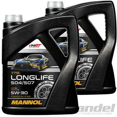 2x5L MANNOL 5W-30 LONGLIFE MOTORÖL passend für VW 504.00 507.00 BMW LL-04 229.51
