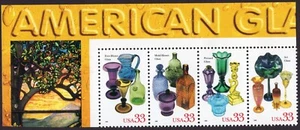 Scott #3328a (3325-28) American Glass Title Strip (Block) of 4 Stamps - MNH - Picture 1 of 1