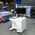 30W Mopa Fibre Laser Machine With 3 Lenses Monitor And Dual Ring Rotary Chucks