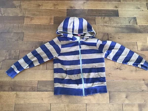 Hanna Andersson Boys Long Sleeve Sherpa Hoodie Hooded Zipper Zip Jacket 120 6/7 - Picture 1 of 5