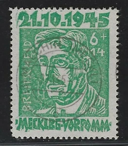 1945 GDR Russian Occupation Mecklenburg Scott #12NB1 - Rudolf Breitscheid - Used - Picture 1 of 2
