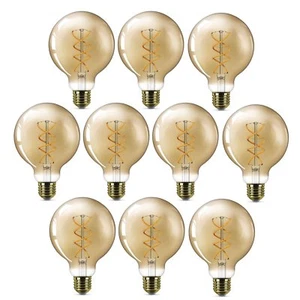 LED G95 Vintage Light Bulb E27 2W Equivalent to 25W Gold Edison Retro Style - Picture 1 of 14
