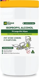 70% Isopropyl Alcohol Disinfecting Wipes 75 Pack - Large Size Textured, Sustaina - Picture 1 of 5