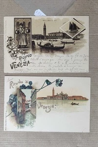 VENEZIA CITTA'-SALUTI RICORDO-LOTTO 2 CARTOLINE-C83-191 - Imagen 1 de 1