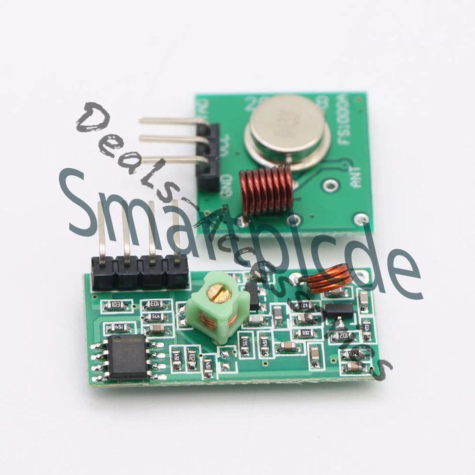 Módulo transmissor e receptor RF 1 PEÇA 433 MHz DC 5V para Arduino framboesa - Imagem 1 de 1