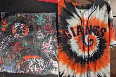 San Francisco Giants Jerry Garcia Jersey and Grateful Dead Aloha Shirt Combo  XL - Image 1 of 4