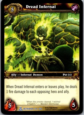 Dread Infernal- Servants of the Betrayer - 111/264 World of Warcraft TCG - Image 1 of 2