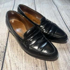 Allen Edmonds Barrington Leder elegante Halbschuhe Herren 9,5 D Schuhe schwarz hergestellt in den USA - Bild 1 von 13
