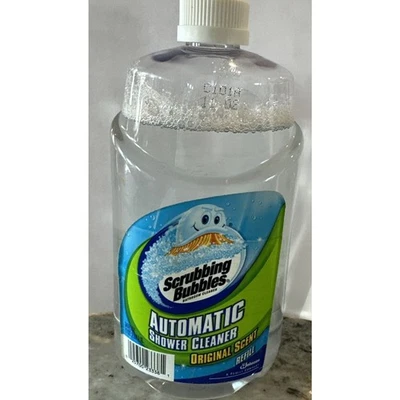 Limpador de chuveiro automático Scrubbing Bubbles refil original 34 oz garrafa HTF, NOVO! - Imagem 1 de 3