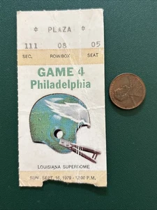 ARCHIE MANNING 75th TD 1979 Eagles Saints ticket stub JAWORSKI WES CHANDLER - Picture 1 of 3