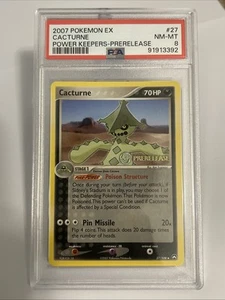 Pokémon Cacturne EX Power Keepers PRE-RELEASE STAMPED Promo 27/108 PSA 8 Rare VT - Picture 1 of 3