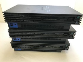 Lot of 3 Sony PlayStation 2 PS2 Black Fat Consoles Only Parts Only As Is