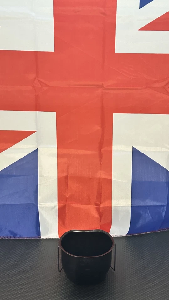 British Military Issue Black Metal Crusader Water Bottle Mug used - Image 1 of 1