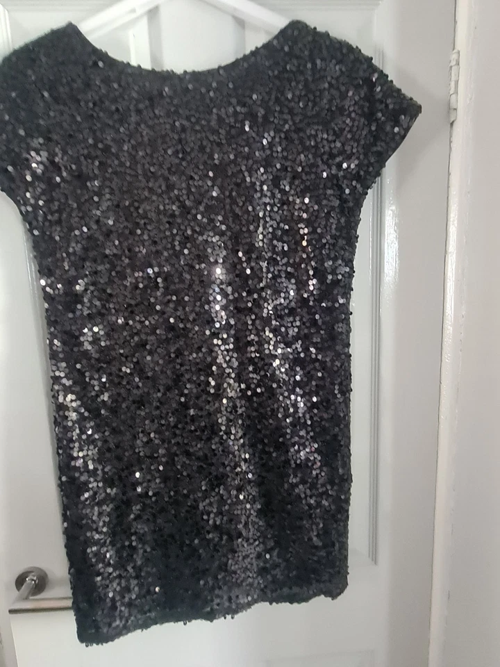 NEXT BLACK SEQUIN DRESS WOMEN'S SIZE 10   (C) - Image 1 of 4