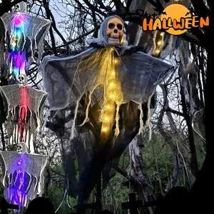 Halloween Decorations Horror Hanging Ghost Skull Skeleton Prop Outdoor Party - Picture 1 of 13