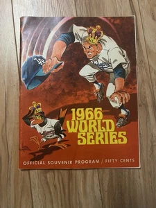 Vintage 1966 World Series LA Dodgers vs Baltimore Orioles MLB Baseball Program - Picture 1 of 1